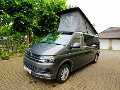 2017 VW T6 LWB Pop-top Campervan with 4-Berths with 4-Seatbelts