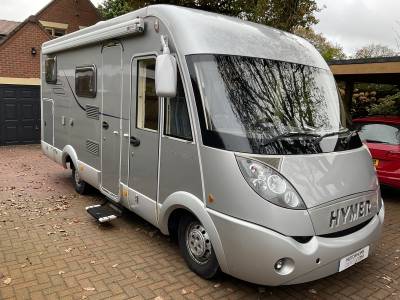 Hymer B514 CL rear garage, rear bed, drop down bed Aclass motorhome for sale