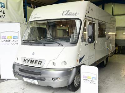 2003 Hymer Hymermobil B584 A Class 3 Berth 3 Travelling Belts rear kitchen 